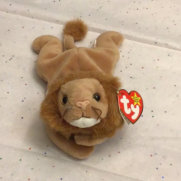 TY Original Beanie Baby retired new w tag, ROARY 1996, excellent - Picture 2 of 8